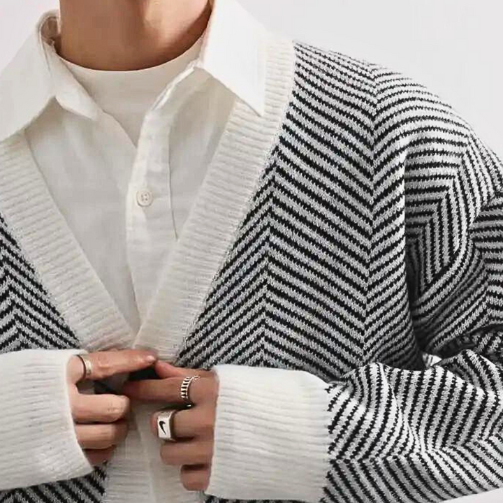 Iskander | Cardigan d’été décontracté en tricot pour homme