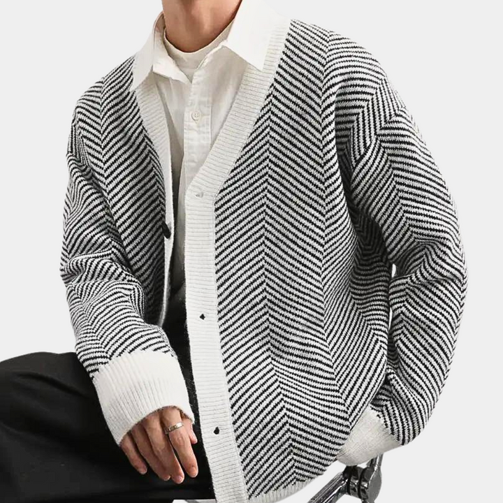 Iskander | Cardigan d’été décontracté en tricot pour homme