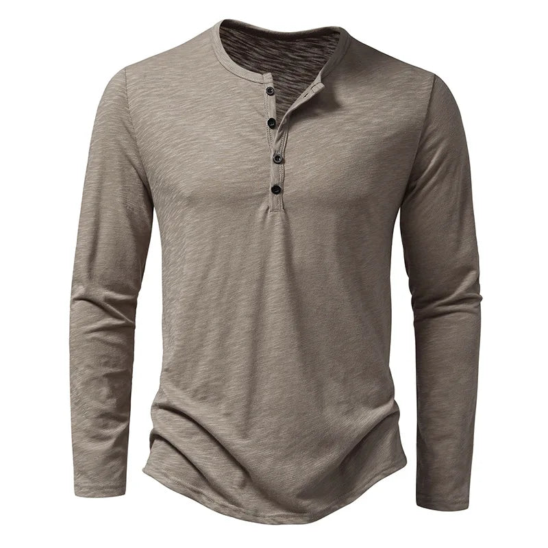 Benois | Chemise Henley à manches longues pour homme