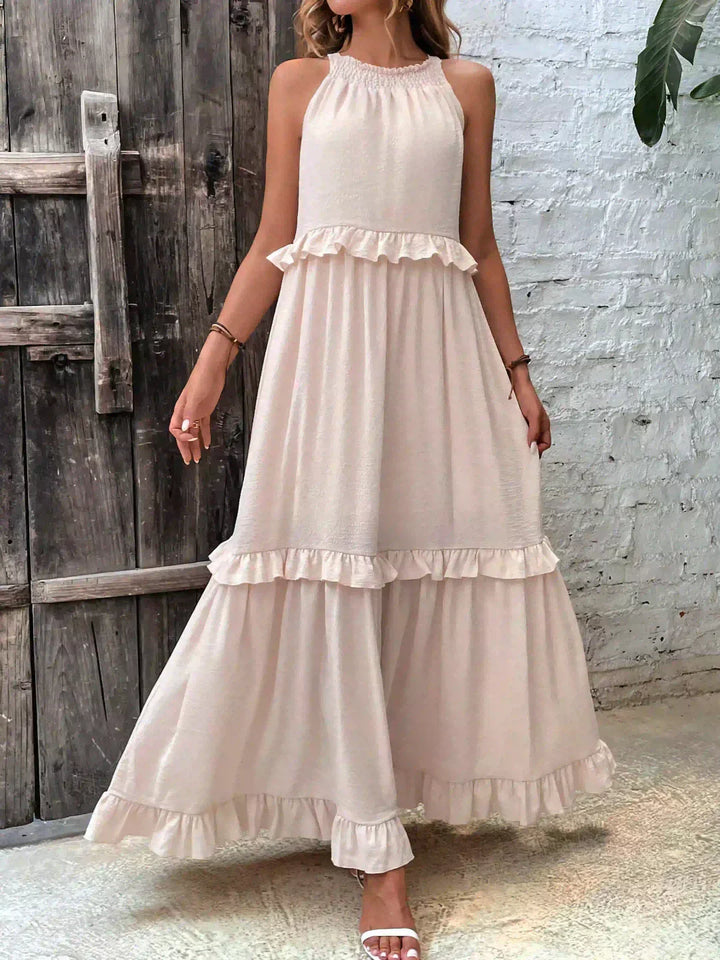 Elvira | Robe Longue à Volants et à Bretelles pour Femme