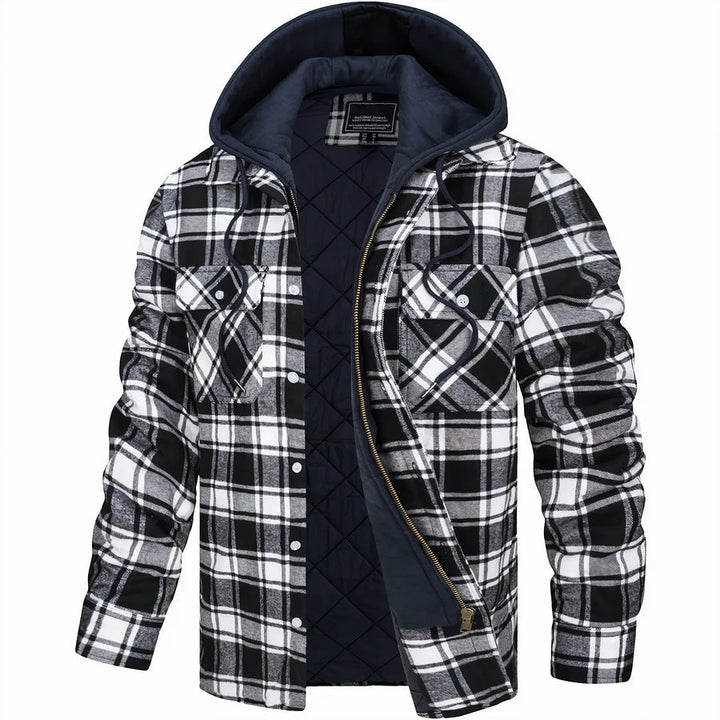 Cristofer | Veste à capuche classique à carreaux pour homme, idéale pour l’automne