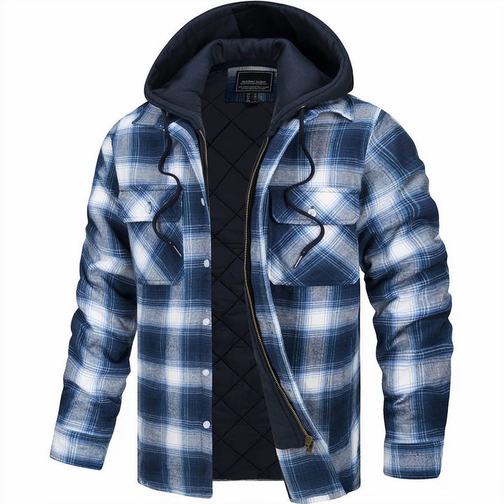 Cristofer | Veste à capuche classique à carreaux pour homme, idéale pour l’automne