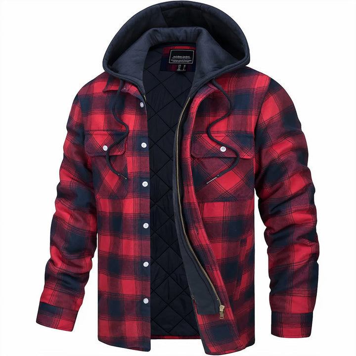 Cristofer | Veste à capuche classique à carreaux pour homme, idéale pour l’automne