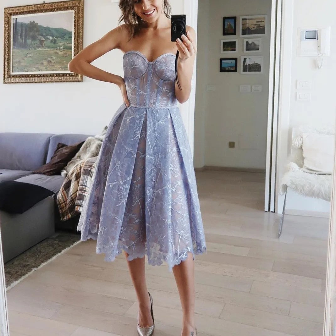 Jaylee | Élégante robe midi à plis souples pour femme