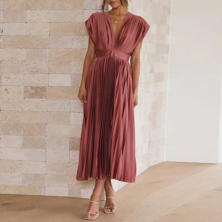 Rachel | Robe Chic Midi pour Invitée de Mariage Femme