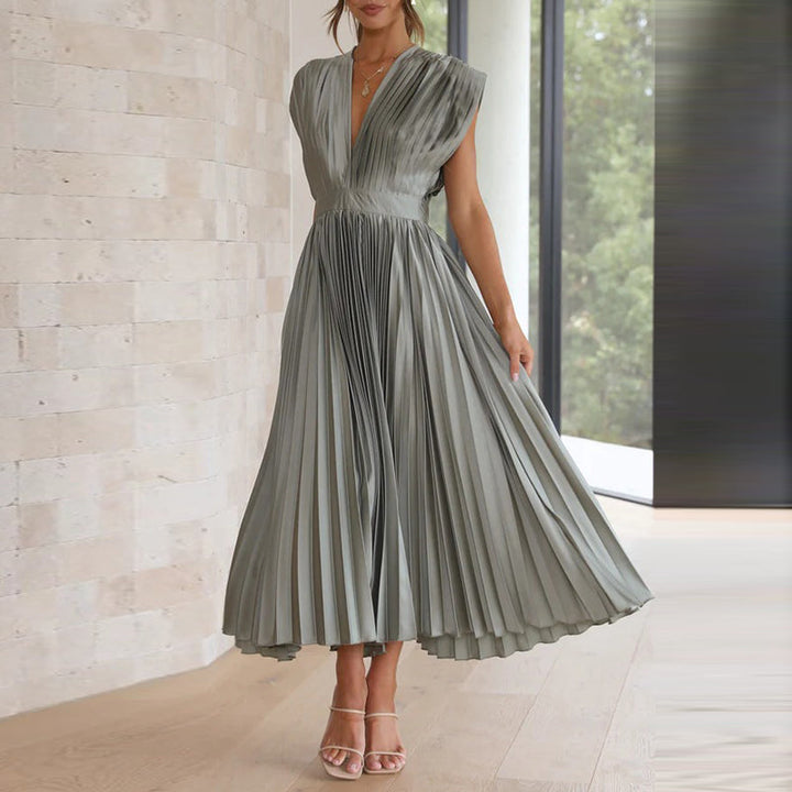 Oceane | La robe midi d'été à col en V pour femmes