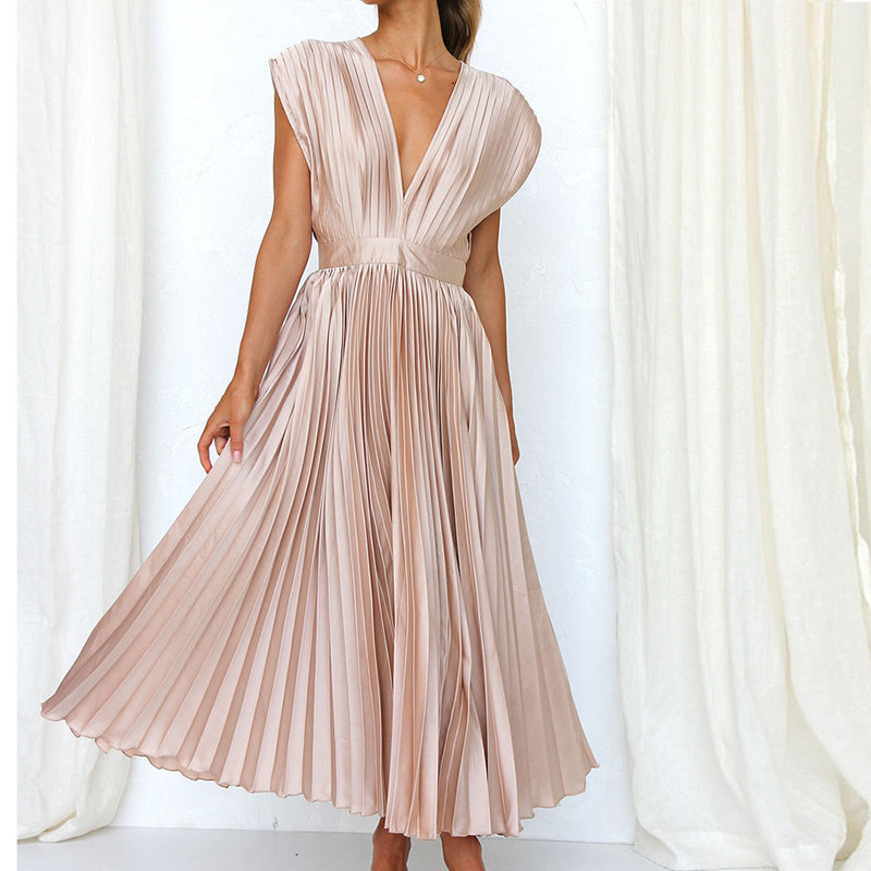 Oceane | La robe midi d'été à col en V pour femmes