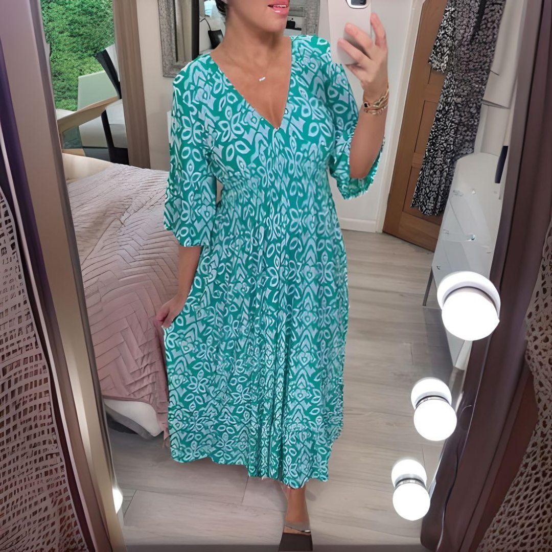 Estrella | Robe bohème à silhouette fluide et motifs floraux pour femme