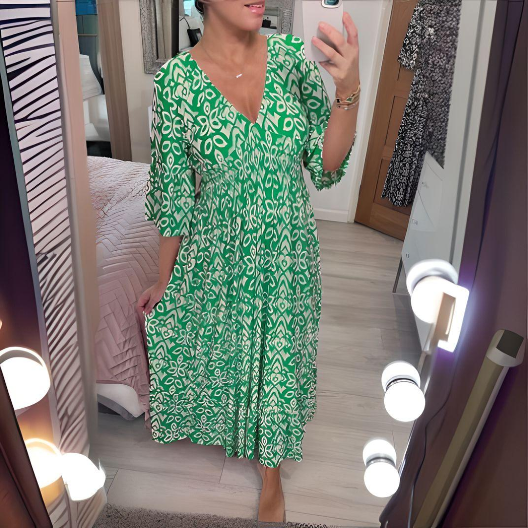 Estrella | Robe bohème à silhouette fluide et motifs floraux pour femme
