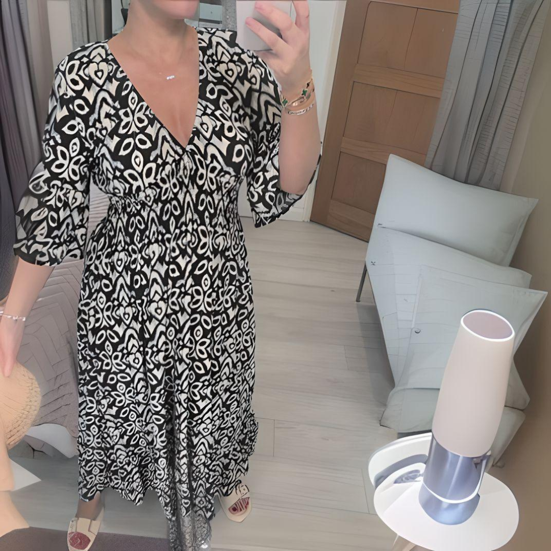 Estrella | Robe bohème à silhouette fluide et motifs floraux pour femme