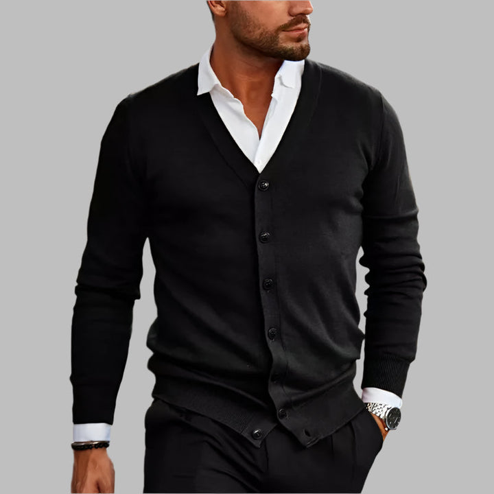 Antoine | Cardigan tricoté homme | Maille premium respirante | Coupe élégante