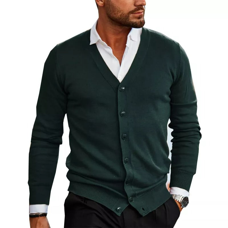 Antoine | Cardigan tricoté homme | Maille premium respirante | Coupe élégante