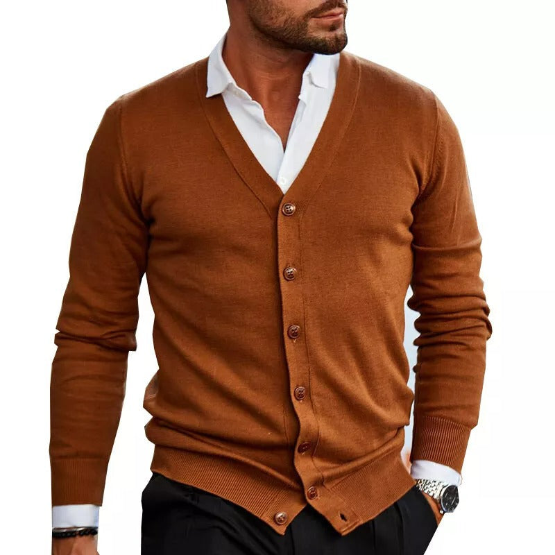 Antoine | Cardigan tricoté homme | Maille premium respirante | Coupe élégante