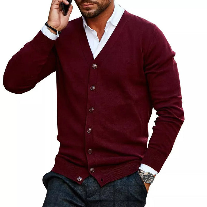Antoine | Cardigan tricoté homme | Maille premium respirante | Coupe élégante