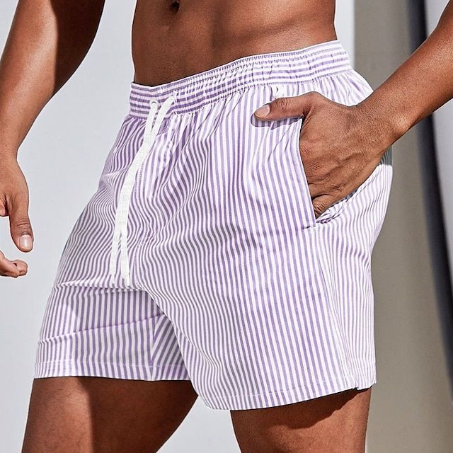 Azlan | Short de Bain Classique et Élégant à Rayures pour Homme