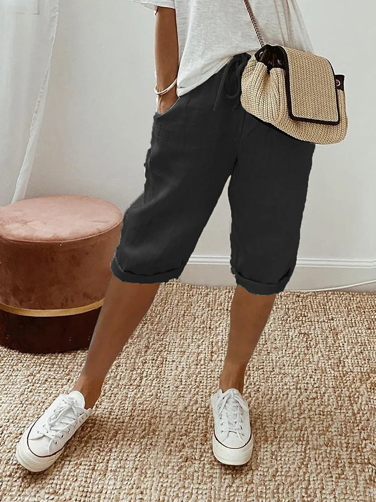 Calypso | Pantalon court à cordon pour femme