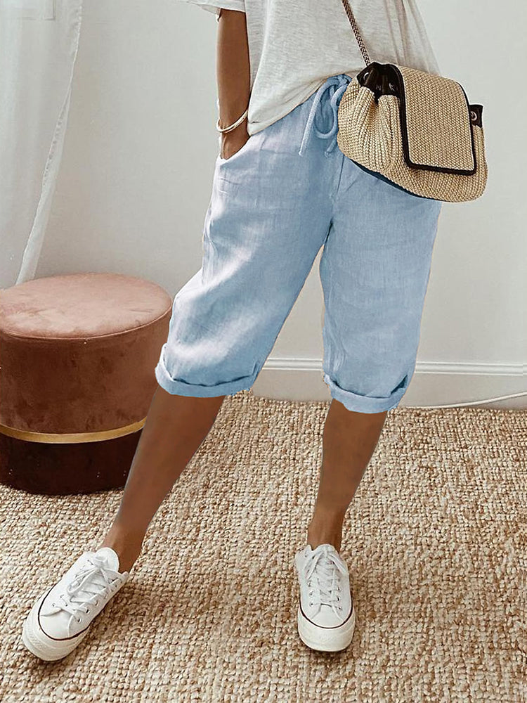 Calypso | Pantalon court à cordon pour femme