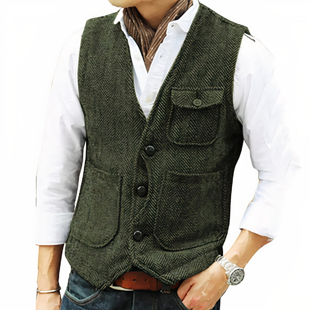 Yusuf | Gilet de printemps classique à coupe intemporelle pour homme