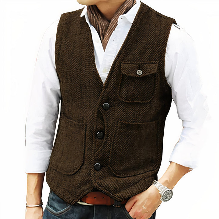 Yusuf | Gilet de printemps classique à coupe intemporelle pour homme
