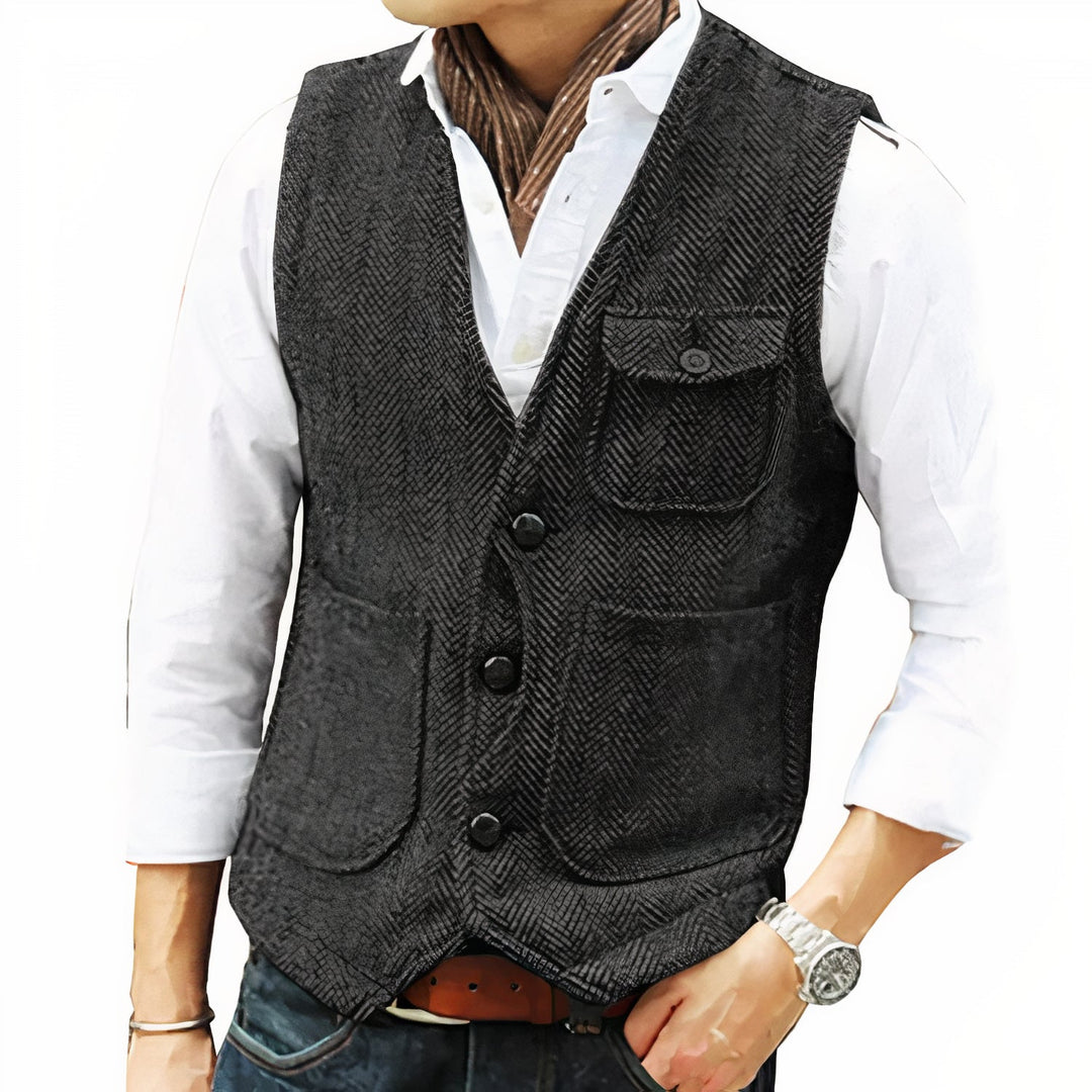 Yusuf | Gilet de printemps classique à coupe intemporelle pour homme