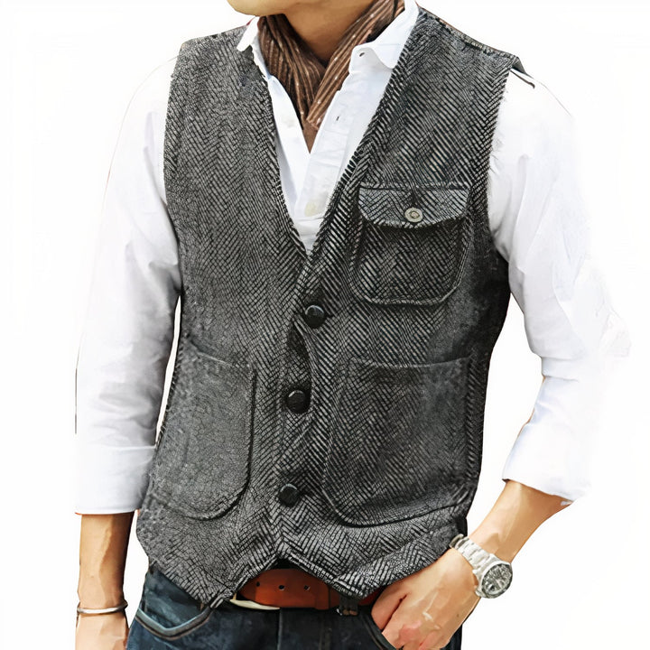 Yusuf | Gilet de printemps classique à coupe intemporelle pour homme
