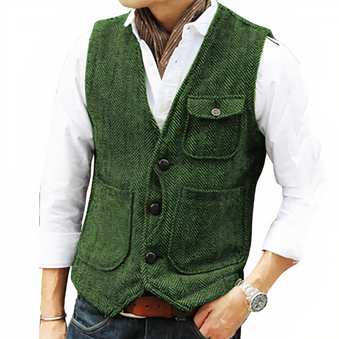 Yusuf | Gilet de printemps classique à coupe intemporelle pour homme