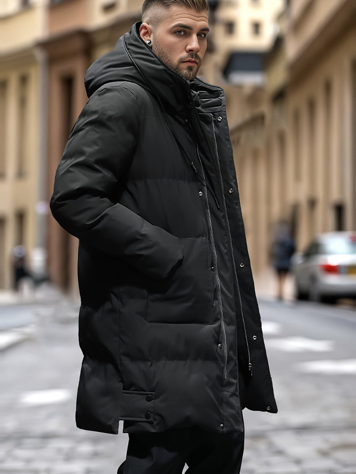 Yahya | Doudoune longue et chaude à capuche pour hommes