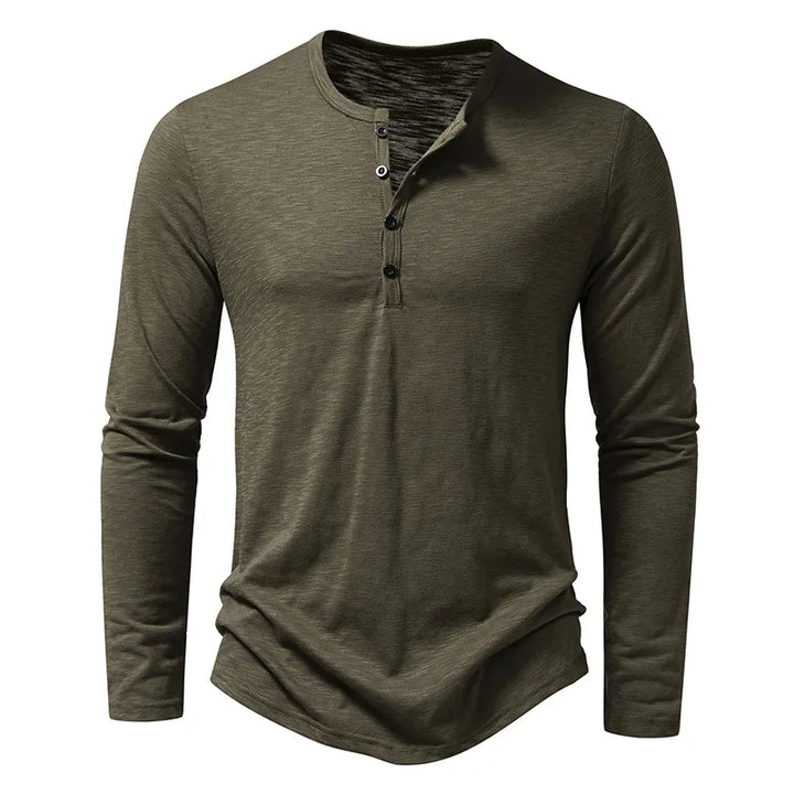Benois | Chemise Henley à manches longues pour homme