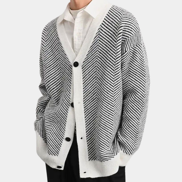 Iskander | Cardigan d’été décontracté en tricot pour homme