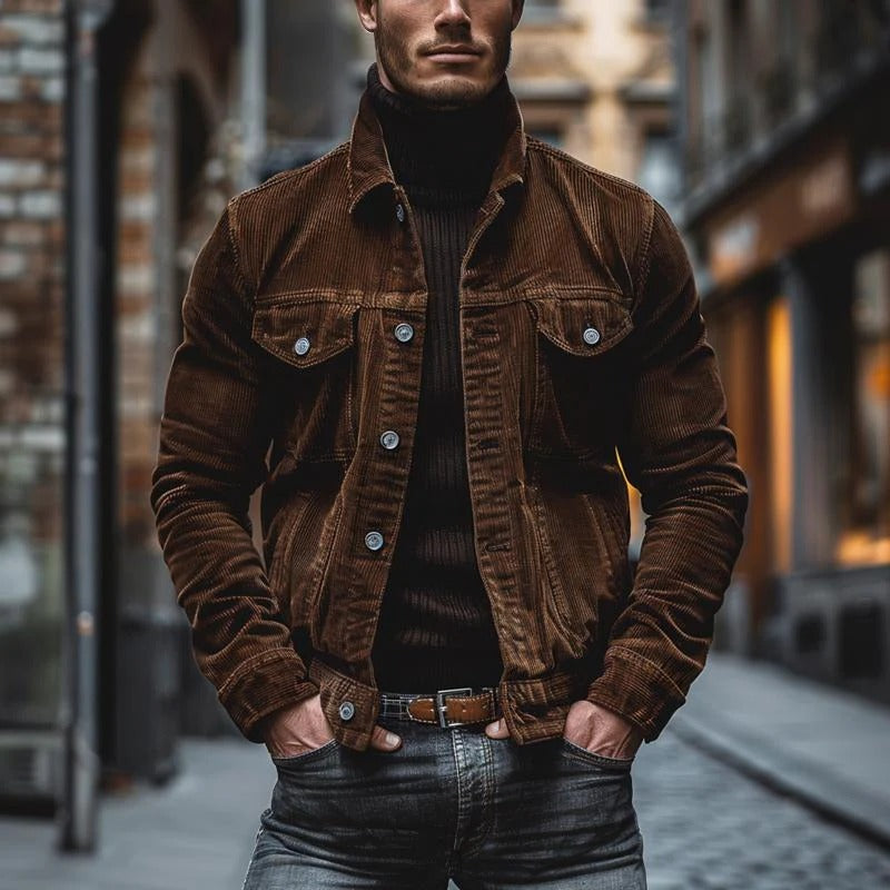 Issa | Veste en velours côtelé rétro au style vintage pour homme