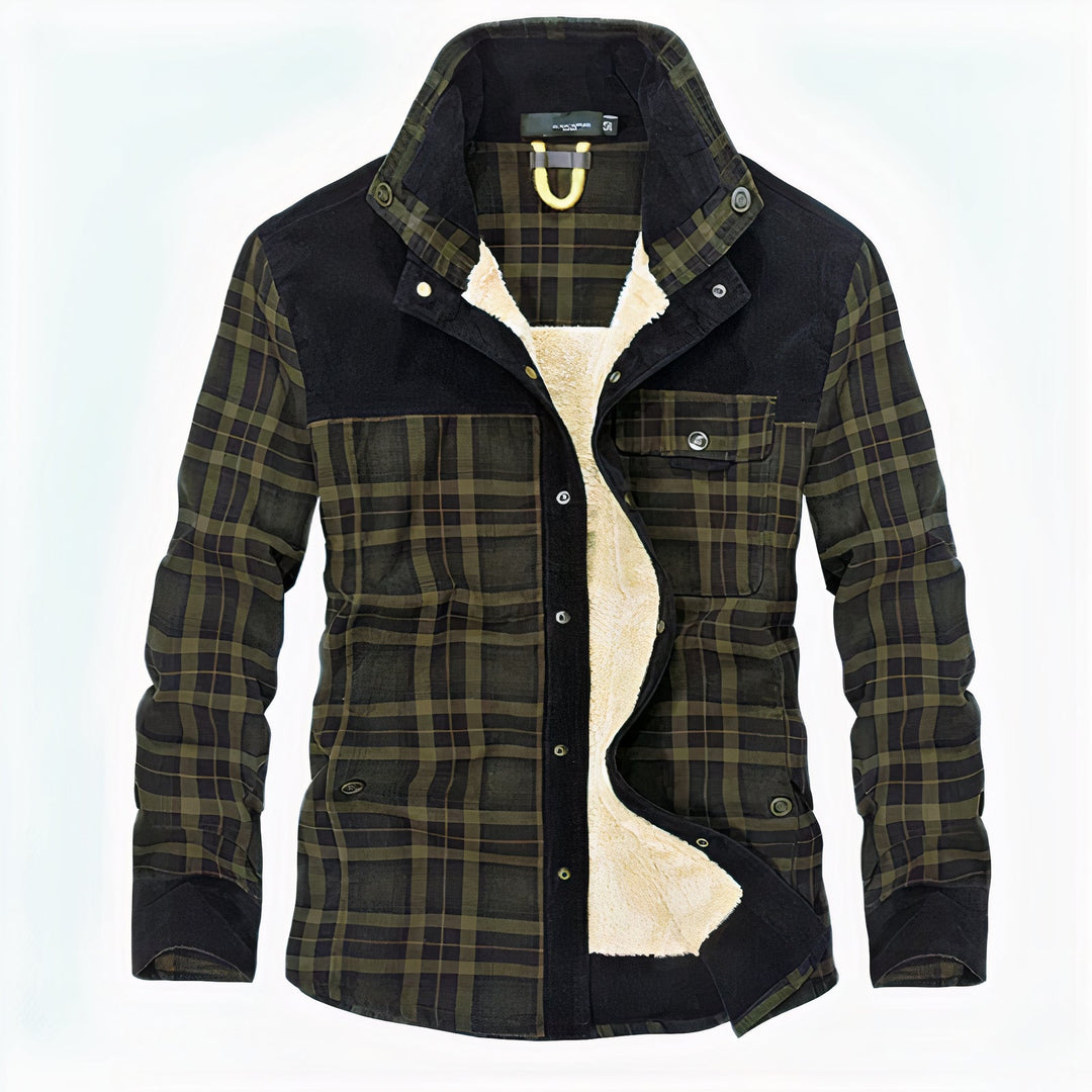 Addison | Veste de printemps chaude en flanelle à carreaux pour hommes