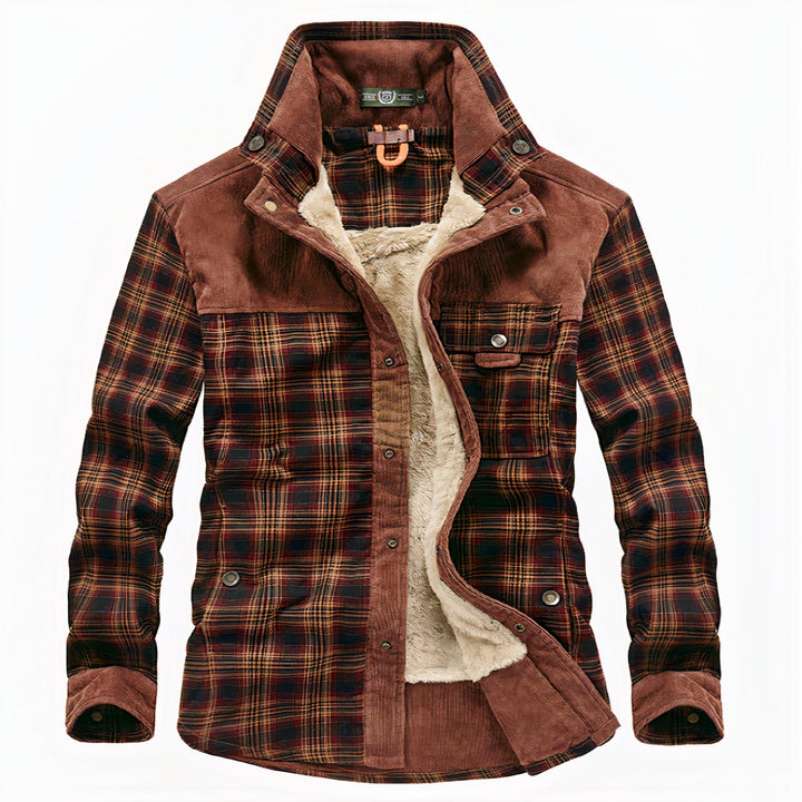 Addison | Veste de printemps chaude en flanelle à carreaux pour hommes