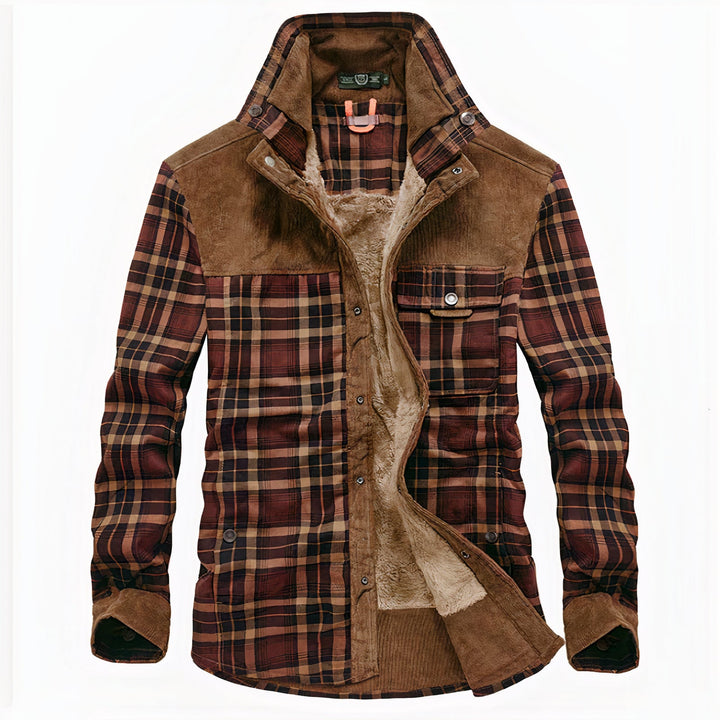 Addison | Veste de printemps chaude en flanelle à carreaux pour hommes