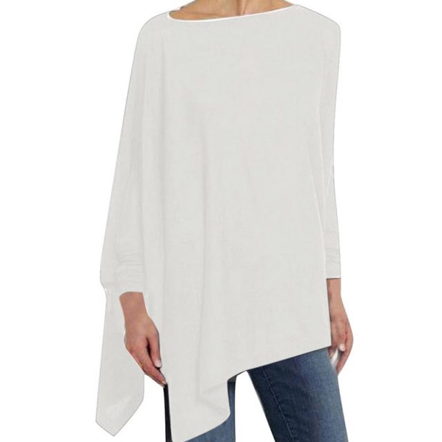 Aliénor | Pull col bateau oversize manches longues ourlet asymétrique